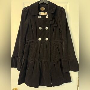 Anthropologie Black Corduroy Coat